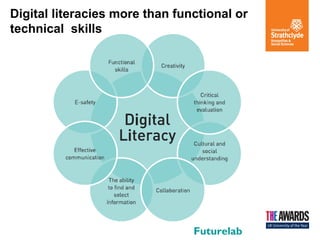 Digital literacies more than functional or
technical skills

Futurelab

 