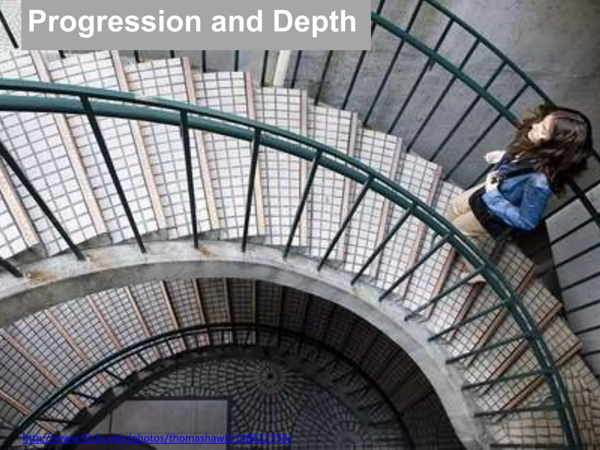 Progression and Depth
http://www.flickr.com/photos/thomashawk/148632756/
 
