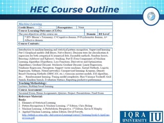 < 17 >
HEC Course Outline
 