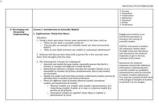 Science 7 DLL Week 1 Quarter 1 Matatag Curriculum | DOCX