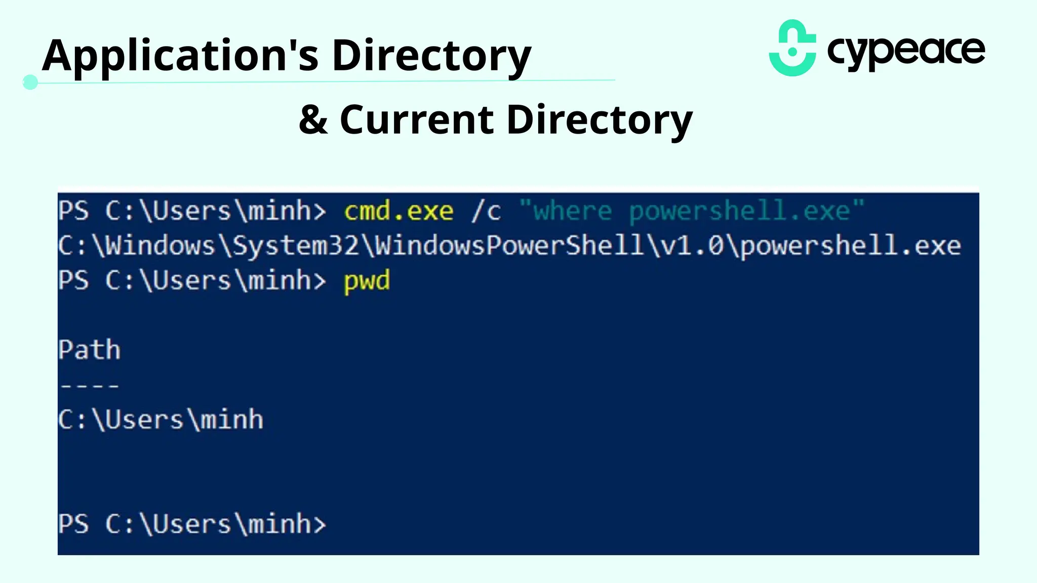 Application's Directory
& Current Directory
 