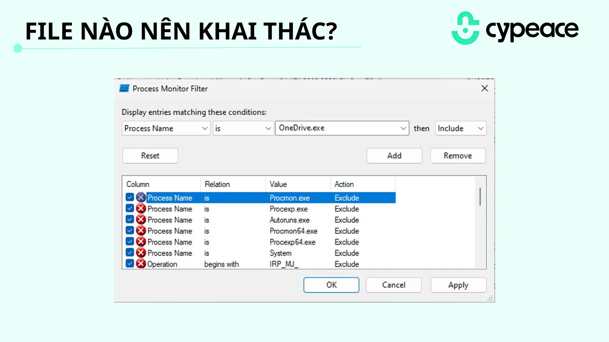 FILE NÀO NÊN KHAI THÁC?
 