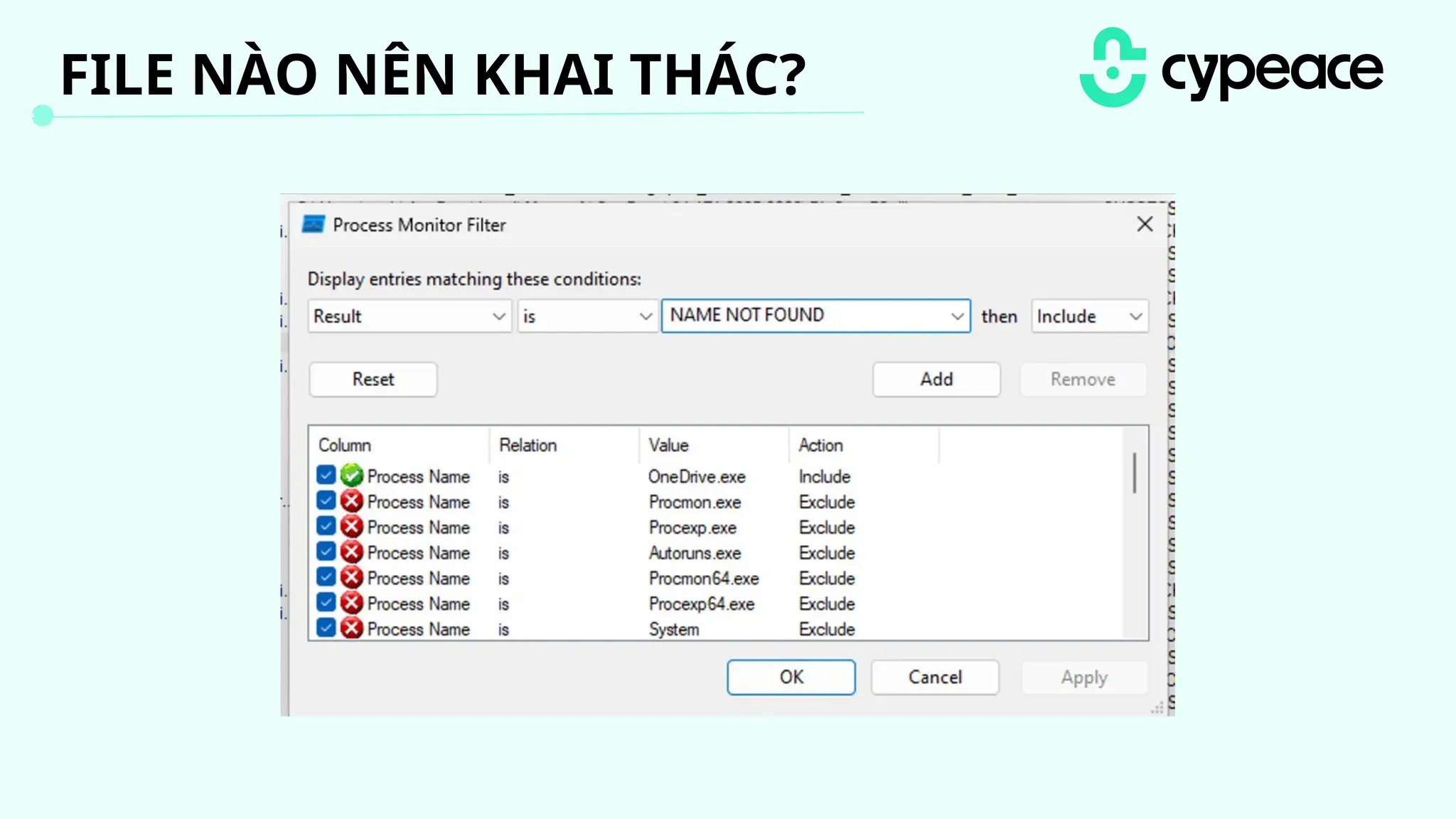 FILE NÀO NÊN KHAI THÁC?
 