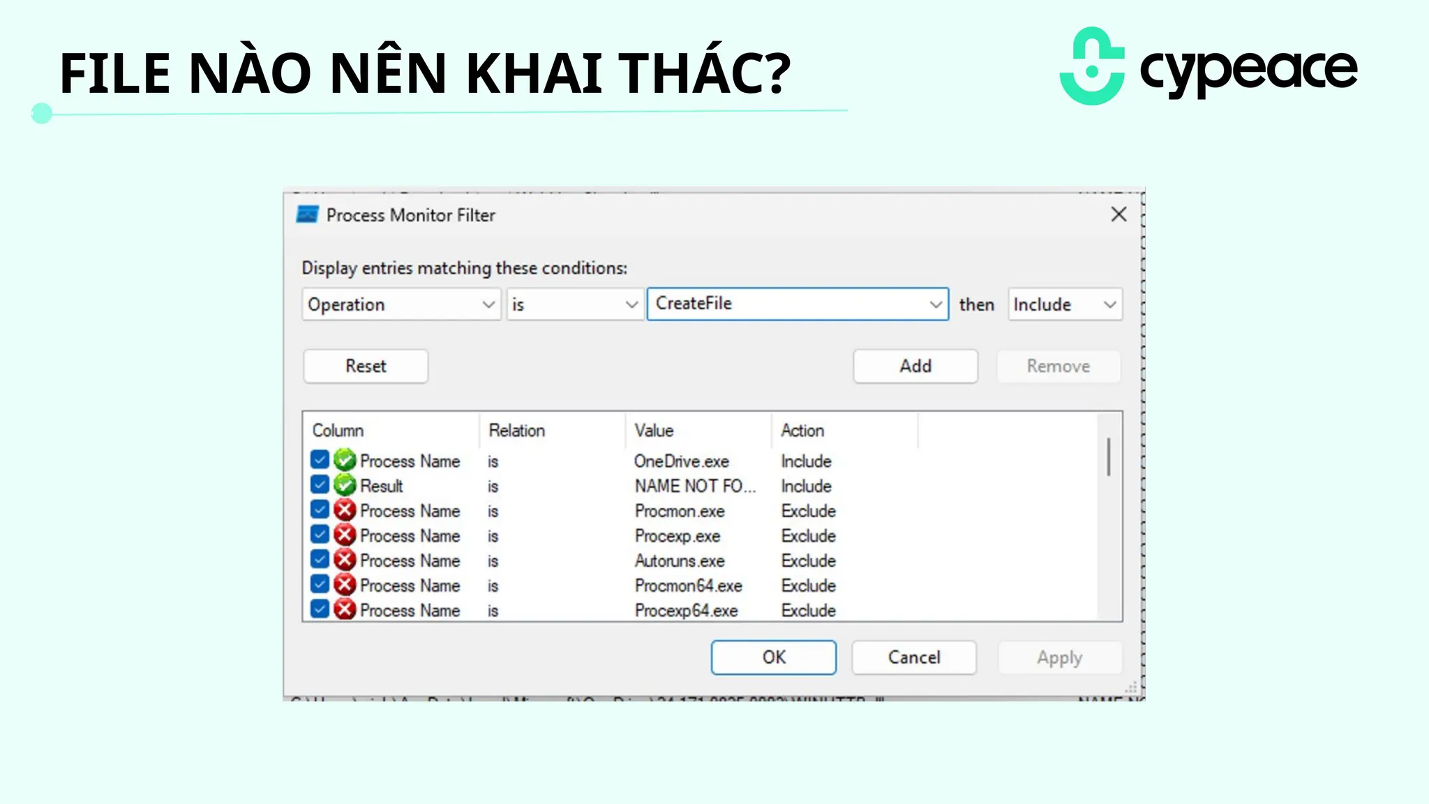 FILE NÀO NÊN KHAI THÁC?
 