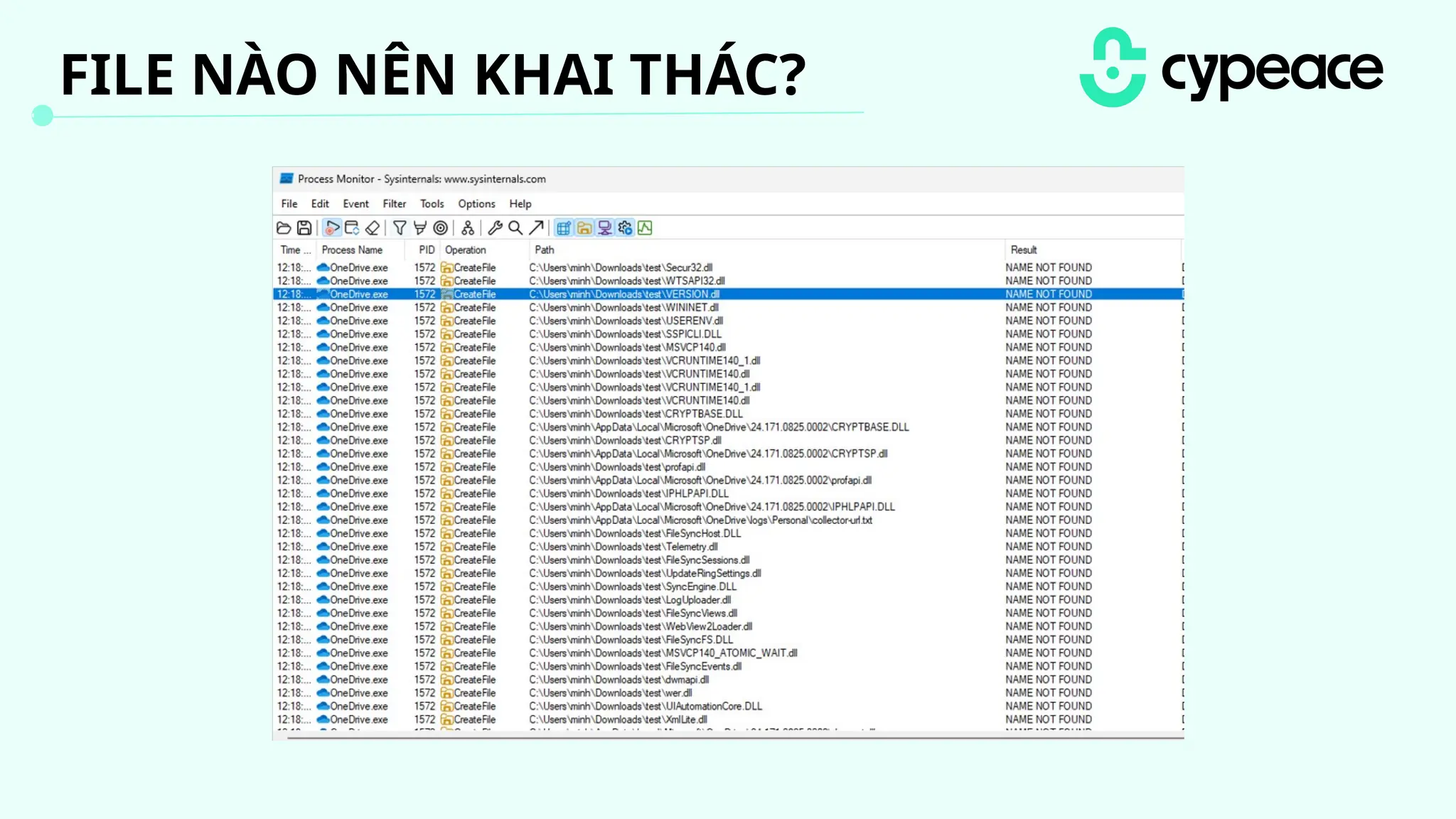 FILE NÀO NÊN KHAI THÁC?
 
