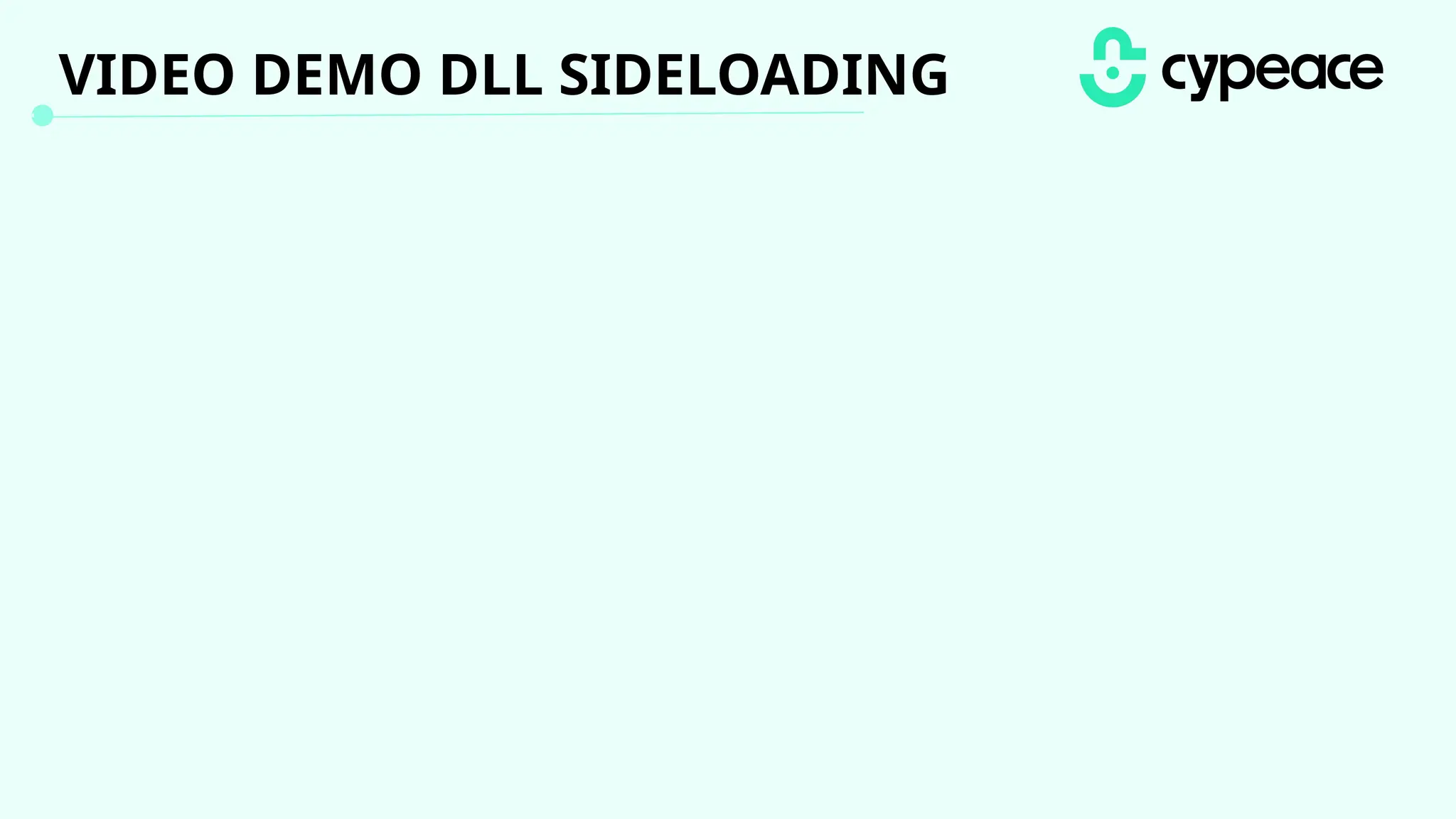 VIDEO DEMO DLL SIDELOADING
 
