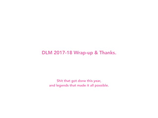 Deputy Lord Mayor for the City of Sydney
Shit that got done this year,
and legends that made it all possible.
Deputy Lord Mayor for the City of Sydney
DLM 2017-18 Wrap-up & Thanks.
 