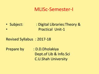Digital Libraries | PPTX