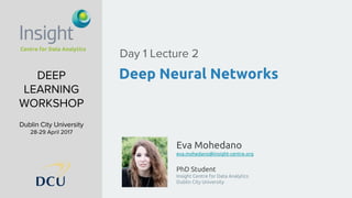 Eva Mohedano
eva.mohedano@insight-centre.org
PhD Student
Insight Centre for Data Analytics
Dublin City University
Deep Neural Networks
 