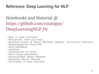 Deep Learning for NLP | PDF