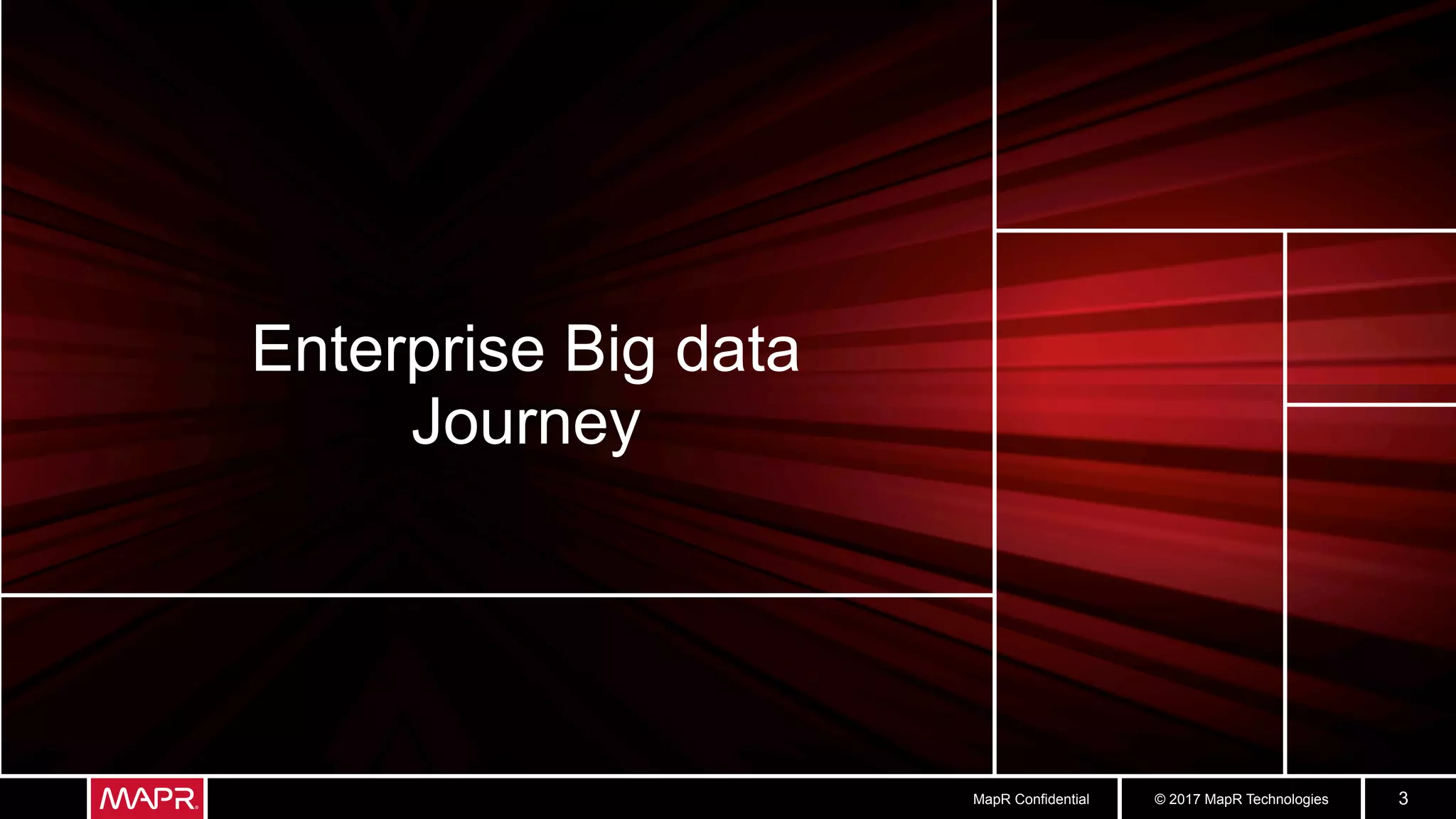 © 2017 MapR TechnologiesMapR Confidential 3
Enterprise Big data
Journey
 
