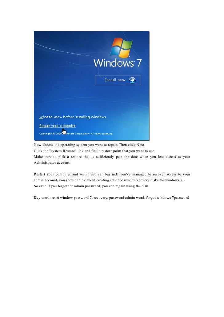 lost admin rights windows 7 lost admin rights windows 7