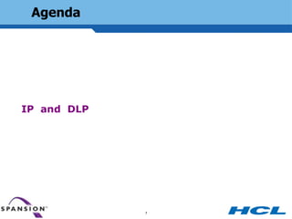 Agenda Agenda Information Risk Management and the Data Security System IP  and  DLP 