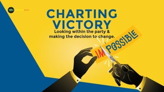 MADEFORMEDIA
Looking within the party &
making the decision to change.
CHARTING
VICTORY
 