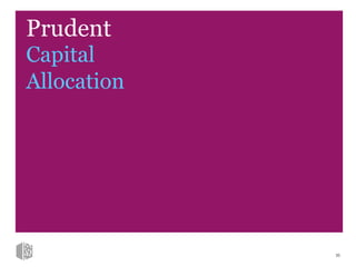 Prudent
Capital
Allocation
35
 
