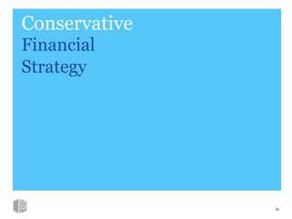 Conservative
Financial
Strategy
38
 