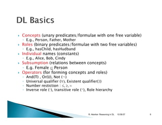 Reasoning in Description Logics | PPT