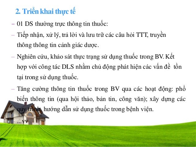 N1T1-Triển khai hoạt động thông tin thuốc tại BV slideshare