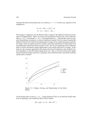 48 The Labor Market
of additional labor has fallen to the market wage. Equation (6.1) pins down the optimal
labor input l?
d. Plugging this into the proﬁt equation yields the maximized proﬁt of the
household: ? = f(l?
d) wl?
d.
After the proﬁt of the farm is maximized, the household must decide how much to work on
the farms of others and how much to consume. Its preferences are given by u(c;ls), where c
is the household’s consumption, and ls is the amount of labor that the household supplies
to the farms of other households. The household gets income ? from running its own
farm and labor income from working on the farms of others. Accordingly, the household’s
budget is:
c = ? + wls;
so Lagrangean for the household’s problem is:
L = u(c;ls) + [? + wls c]:
The ﬁrst-order condition with respect to cis:
u1(c?;l?
s) + ?[ 1] = 0;
(FOC c)
and that with respect to ls is:
u2(c?;l?
s) + ?[w] = 0:
(FOC ls)
Solving each of these for  and setting them equal yields:
u2(c?;l?
s)
u1(c?;l?
s)
= w;
(6.2)
so the household continues to supply labor until its marginal rate of substitution of labor
for consumption falls to the wage the household receives.
Given particular functional forms for u() and f(), we can solve for the optimal choices l?
d
and l?
s and compute the equilibrium wage. For example, assume:
u(c;l) = ln(c) + ln(1 l); and:
f(l) = Al:
Under these functional forms, equation (6.1) becomes:
w = A(l?
d) 1
; so:
l?
d =

A
w
 1
1 
:
(6.3)
This implies that the proﬁt ? of each household is:
? = A

A
w
 
1 
w

A
w
 1
1 
:
 
