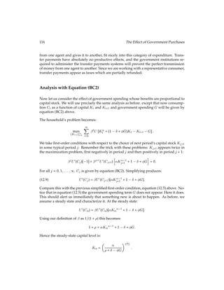 54 The Labor Market
1. Use calculus to solve for a type-afarmer’s proﬁt-maximizing choice of labor la
d to hire
as a function of the wage w. Call this amount of labor la?
d . It will be a function of w.
Calculate the proﬁt of a type-afarmer as a function of w. Call this proﬁt a?.
2. If an owner of a type-b farm hires lb
d hours of labor at wage w per hour, the farm
owner will make proﬁt:
b = 2(lb
d)0:5
wlb
d:
Repeat part 1 but for type-bfarmers. Call a type-bfarmer’s proﬁt-maximizing choice
of labor lb?
d . Calculate the proﬁt of a type-b farmer as a function of w. Call this proﬁt
b?.
3. If a type-afarmer works la
s, then that farmer’s income will be: a? +wla
s. Accordingly,
the budget constraint for type-afarmers is:
ca = a? + wla
s:
A type-a household chooses its labor supply by maximizing its utility subject to its
budget. Determine a type-a household’s optimal choice of labor to supply for any
given wage w. Call this amount of labor la?
s .
4. Repeat part 3 but for type-bhouseholds. Call this amount of labor lb?
s .
5. Aggregate labor demand is just the sum of the demands of all the farm owners. Cal-
culate aggregate demand by adding up the labor demands of the 400 type-a farmers
and the 700 type-bfarmers. This will be an expression for hours of labor l in terms of
the market wage w. Call the result l?
d.
6. Aggregate labor supply is just the sum of the supplies of all the households. Calculate
aggregate supply, and call it l?
s.
7. Use your results from parts 5 and 6 to solve for the equilibrium wage w?. (Set the two
expressions equal and solve for w.)
Exercise 6.2 (Hard)
Consider an economy with many identical households. Each household owns a business
that employs both capital (machinery) k and labor ld to produce output y. (The “d” is for
demand.) Production possibilities are represented by y = Ak 3
10 (ld)
7
10 . The stock of capital
that each household owns is ﬁxed. It may employ labor at the prevailing wage w per unit
of labor ld. Each household takes the wage as given. The proﬁt of each household from
running its business is:
 = y wld = Ak 3
10 (ld)
7
10 wld:
(6.9)
1. Determine the optimal amount of labor for each household to hire as a function of its
capital endowment k and the prevailing wage w. Call this amount of labor l?
d.
 
