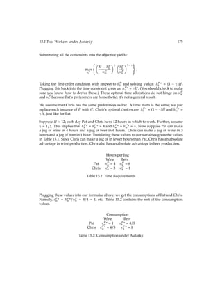 72 Business Cycles
In this chapter, we will primarily look for explanations for normal-scale business cycles,
like those experienced in the United States since World War II. How can we determine
whether such cycles are small-scale failures of the economic system rather than simply the
markets’ efﬁcient reactions to shocks? A natural way to answer this question is to build a
number of model economies that include alternative propagation mechanisms, expose the
model economies to shocks, and see whether the outcomes look like real-world business
cycles. This is exactly the road that has been taken by real business cycle theorists. They
have taken standard equilibrium models as a point of departure and exposed them to pro-
ductivity shocks. As it turns out, models of this kind are quite successful at explaining
real-world business cycles. We will now take a closer look at such a real business cycle
model.
9.2 A Real Business Cycle Model
Real business cycle models are straightforward extensions of equilibrium models of the
kind that we use throughout this course. In most cases, the models feature inﬁnitely lived
consumers, and business cycles are generated by random disturbances to production pos-
sibilities. Unfortunately, solving that kind of model is difﬁcult. Often no explicit solution is
available, so numerical approximations have to be used. To keep the presentation tractable,
in this chapter we will use a simpler framework in which people live for two periods only.
The model does not ﬁt the facts as well as a full-scale real business cycle model, but it
serves its purpose as a simple illustration of the main ideas of real business cycle theory.
In the model world there is a sequence of overlapping generations. Each period a new gen-
eration of consumers is born, and each consumer lives for two periods. We will sometimes
refer to the periods as years, and for simplicity we assume that exactly one consumer is
born each year. People work in the ﬁrst period when they are young. In the second period
they are retired and live on savings. Throughout the model, superscripts refer to the year
when a person was born, while subscripts refer to the actual year. For example, ct
t is the
period-tconsumption of a consumer who was born in year t, so such a consumer would be
young in period t. Similarly, ct
t+1 is the consumption of the same consumer in period t+ 1,
when he is old. The consumers do not care about leisure. A consumer born in year t has
the following utility function:
u(ct
t;ct
t+1) = ln(ct
t) + ln(ct
t+1):
We could introduce a discount factor, but for simplicity we assume that the consumers
value both periods equally. Note that at each point of time there are exactly two people
around: one who was just born and is young, and another who was born the year before
and is now retired. In each period the young person supplies one unit of labor and receives
wage income wt. The labor supply is ﬁxed, since consumers do not care about leisure. The
wage income can be used as savings kt and as consumption ct
t. The budget constraint of a
 