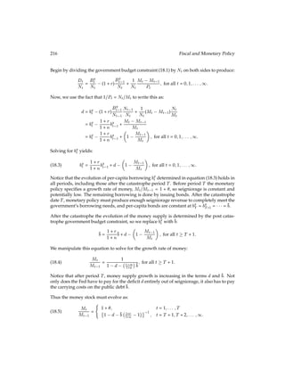 Exercises 109
20% of output is saved and invested each year. What is the steady-state level of output?
Exercise 11.2 (Moderate)
Assume that the Solow model accurately describes the growth experience of Kuwait. As
a result of the Gulf war, much of the capital in Kuwait (oil extracting equipment, vehi-
cles, structures etc.) was destroyed. Answer the following questions, and provide brief
explanations.
 What will be the effect of this event on per capita income in Kuwait in the next ﬁve
years?
 What will be the effect of this event on per capita income in Kuwait in the long run?
 What will be the effect of this event on the annual growth rate of per capita income
in Kuwait in the next ﬁve years?
 What will be the effect of this event on the growth rate of per capita income in Kuwait
in the long run?
 Will recovery in Kuwait occur faster if investment by foreigners is permitted, or if it
is prohibited?
 Would Kuwaiti workers gain or lose by a prohibition of foreign investment? Would
Kuwaiti capitalists gain or lose?
Exercise 11.3 (Moderate)
In this and the following two exercises, you will apply growth accounting to measure the
determinants of growth in output per worker in a country of your choice. To start, you
need to pick a country and retrieve data on real GDP per worker and capital per worker.
You can get the time series you need from the Penn World Tables. See Exercise 9.1 for
information about how to access this data set. You should use data for all years that are
available.
In Section 11.3, we introduced growth accounting for output growth, while in this exercise
we want to explain growth in output per worker. We therefore have to redo the analysis
of Section 11.3 in terms of output per worker. The ﬁrst step is to divide the production
function in equation (11.11) by the number of workers Lt, which yields:
Yt
Lt
=
(AtLt)K1 
t 1
Lt
=
A
t L
t K1 
t 1
L
t L1 
t
= A
t

Kt 1
Lt
1 
:
(11.20)
Equation (11.20) relates output per worker Yt=Lt to capital per worker Kt 1=Lt. If we use
lower case letters to denote per-worker values (yt = Yt=Lt, kt 1 = Kt 1=Lt), we can write
equation (11.20) as:
yt = A
t k1 
t 1 :
(11.21)
 