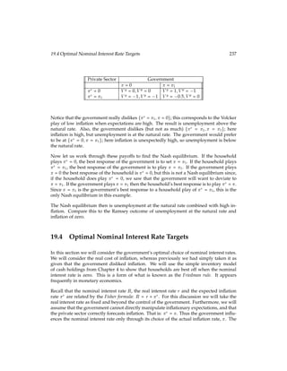U0(Cj+1)[K 1
j+1 + 1 Æ + G]:
(12.9)
Compare this with the previous simpliﬁed ﬁrst-order condition, equation (12.5) above. No-
tice that in equation (12.5) the government spending term Gdoes not appear. Here it does.
This should alert us immediately that something new is about to happen. As before, we
assume a steady state and characterize it. At the steady state:
U0(CSS) =  