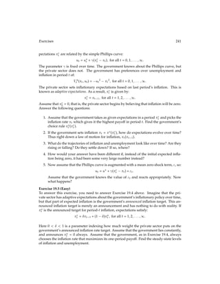 118 The Effect of Government Purchases
Armed with this result we can tackle the other items of interest. First, consider the effect of
increased spending on aggregate output:
dYSS
dG =
d
dG(YSS
P + YSS
G)
=
d
dG (KSS
 + GKSS)
= KSS
 1 dKSS
dG + GdKSS
dG
= KSS
 1 1
1 

+ Æ GKSS + G 1
1 

+ Æ GKSS
=
1
1 

+ Æ G [KSS
 + GKSS]
=
1
1 

+ Æ G

YSS
P + YSS
G
:
(12.11)
Compare the effect of government spending on aggregate output here with the effect of
government spending on aggregate output when government spending simply augments
output directly, equation (12.7) above. Notice that while previously every dollar of govern-
ment spending translated into  dollars of extra output no matter what the output level,
now government spending is more productive in richer economies.
Finally, we turn our attention to consumption. Recall that before, for   1, consump-
tion decreased as government spending increased, that is, consumption was crowded out.
Now we shall see that, while consumption may be crowded out, it will not necessarily be
crowded out. In fact, in rich economies, increases in government spending may increase
consumption. Once again, this result will hinge to a certain extent on the assumption of a
perfect tax technology. Begin by writing consumption as:
CSS = KSS
 ÆKSS G+ GKSS; so:
(12.12)
dCSS
dG =
d
dG(KSS
 + (G Æ)KSS G)
= KSS
 1 dKSS
dG + (G Æ)
dKSS
dG + KSS 1
= KSS
 1 1
1 

+ Æ GKSS + (G Æ)
1
1 

+ Æ GKSS + KSS 1
=
1
1 

+ Æ G [KSS
 + ( Æ)KSS] + KSS 1:
The ﬁrst two terms are certainly positive. The question is, are they large enough to out-
weigh the 1? Even if   1, for large values of G this may indeed be the case.
 
