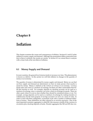 2
u(c3) +  :
In each period t, the household faces a budget constraint:
Pyt + bt 1(1 + R) = Pct + bt:
Since the household lives for all t = 1;2;:::, there are inﬁnitely many of these budget
constraints. The household chooses ct and bt in each period, so there are inﬁnitely many
choice variables and inﬁnitely many ﬁrst-order conditions. This may seem disconcerting,
but don’t let it intimidate you. It all works out rather nicely. We write out the maximization
problem in condensed form as follows:
max
fct;btg1
t=1
1
X
t=1
 