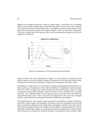 Household’s discount factor
yt Household’s income in period t, in units of con-
sumption
P Cost of a unit of consumption
R Nominal interest rate
bt Number of dollars of bonds bought at period t
t Lagrange multiplier in period t
N Number of households
Table 3.1: Notation for Chapter 3
1. Determine the Euler equation in this case.
2. Determine the representative household’s optimal choices: c?
1 , c?
2 , and b?
1 .
3. Determine the equilibrium interest rate R?.
4. Determine the effect on the equilibrium interest rate R? of a permanent negative
shock to the income of the representative household. (I.e., both y1 and y2 go down by
an equal amount.) How does this relate to the case in which u(ct) = ln(ct)?
Exercise 3.2 (Easy)
Refer to equation (3.12), which gives the equilibrium interest rate R? in the two-period
model.
1. Suppose the representative household becomes more impatient. Determine the di-
rection of the change in the equilibrium interest rate. (Patience is measured by  