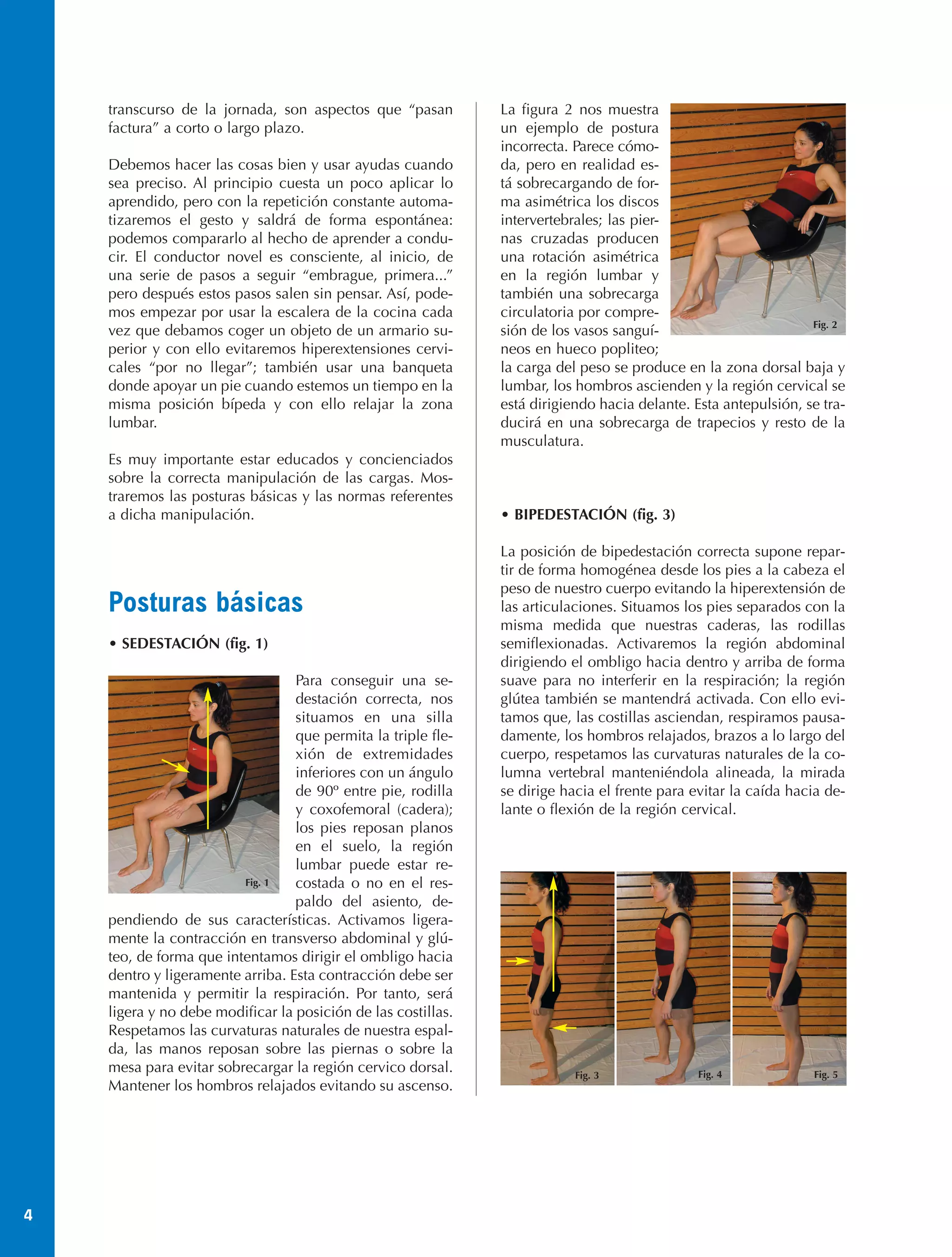 Higiene Postural y Ejercicios Columna | PDF