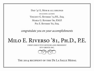 Dls dinner presentation