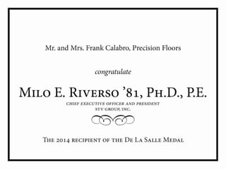 Dls dinner presentation