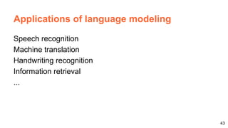 Language Model (D3L1 Deep Learning for Speech and Language UPC 2017)