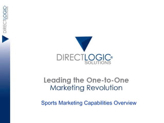 Capabilities Presentation Sports Marketing Capabilities Overview 