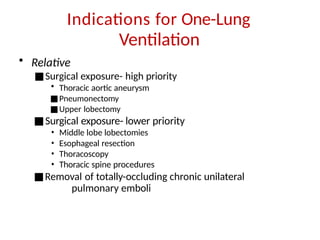 DLT&OLV.pptx double lumen tube and one lung ventilation | PPTX