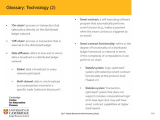 Glossary: Technology (2)
1132017 Global Blockchain Benchmarking Study
 