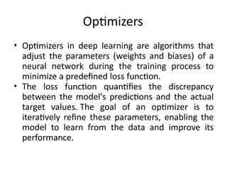 Advanced Optimization Techniques for Neural Network Training | PPTX