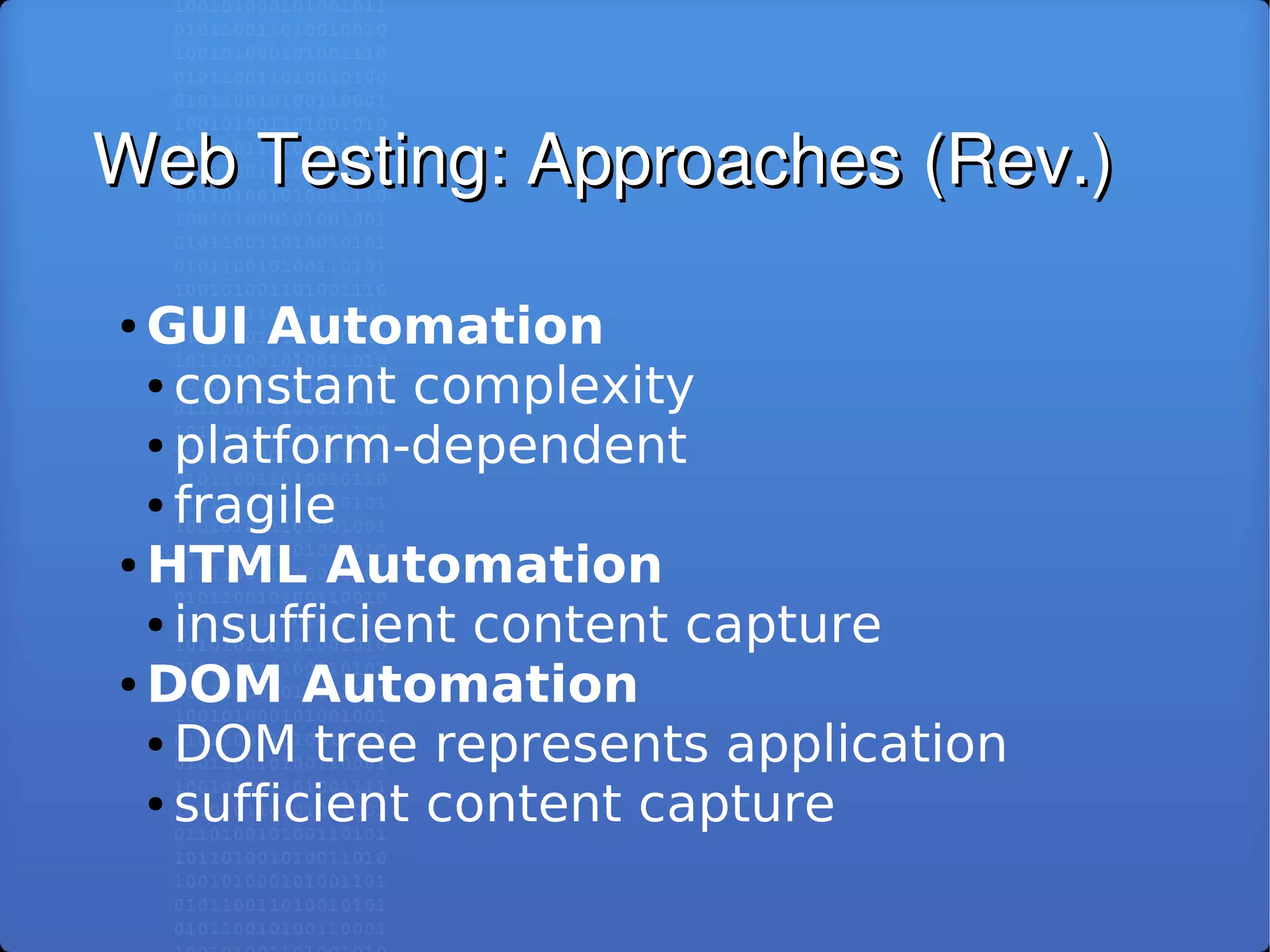 Selenium RC: Automated Testing of Modern Web Applications