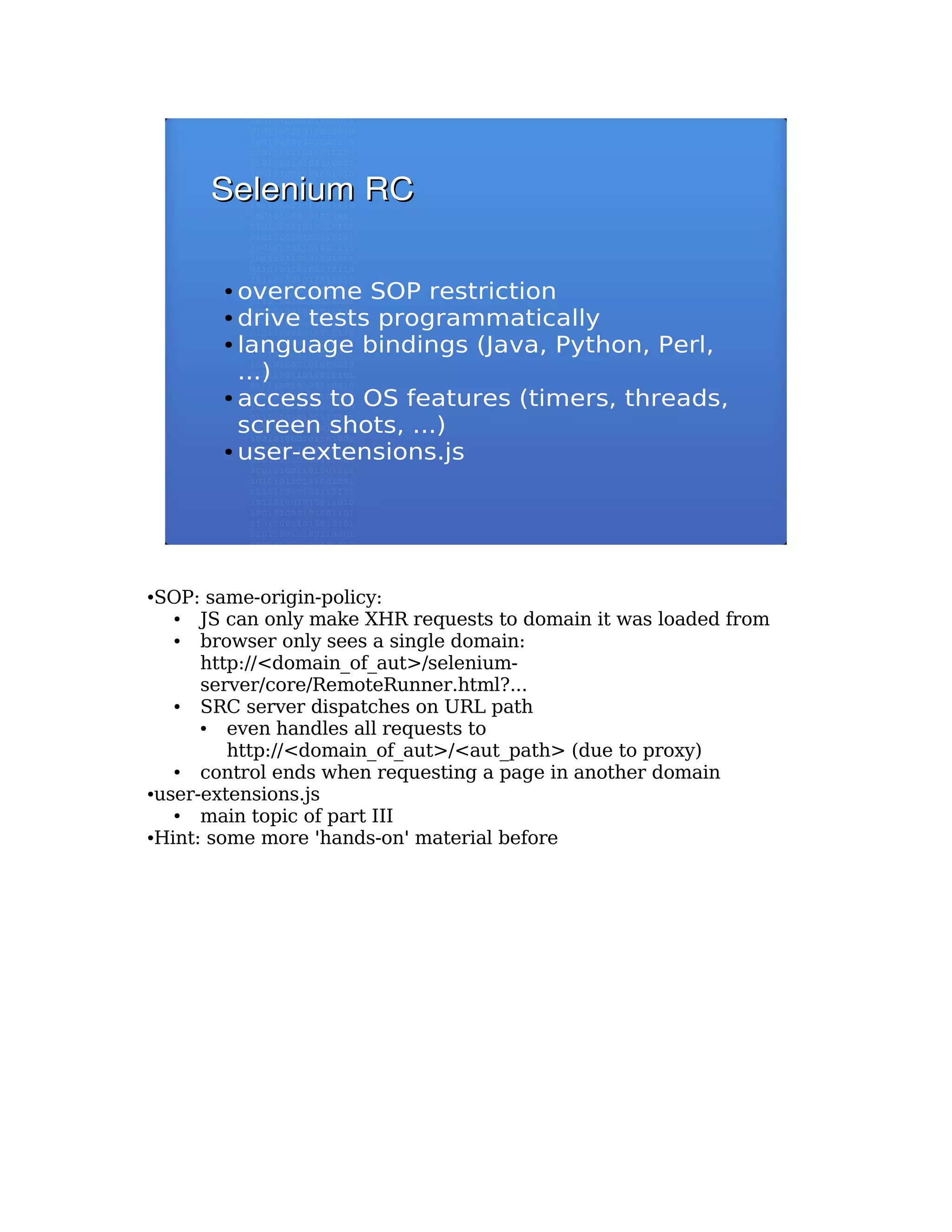 Selenium RC: Automated Testing of Modern Web Applications