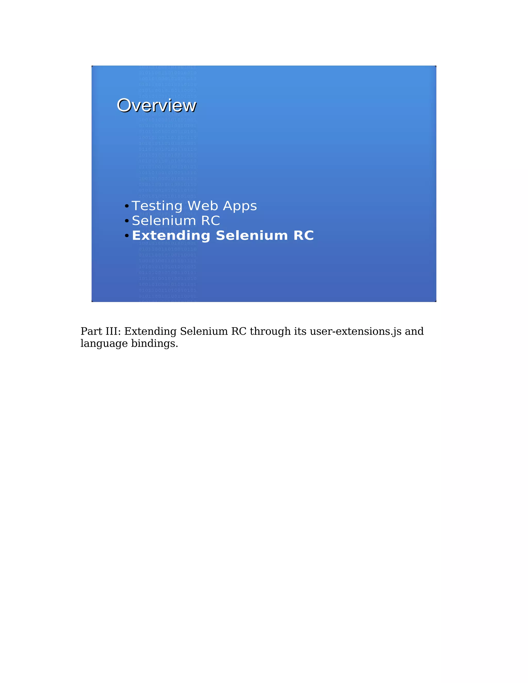 Selenium RC: Automated Testing of Modern Web Applications