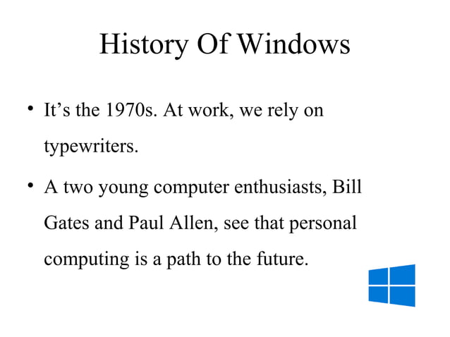Microsoft Windows Operating System. | PPT