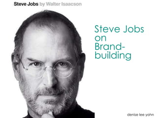 Steve Jobs
on
Brand-
building




      denise lee yohn
 
