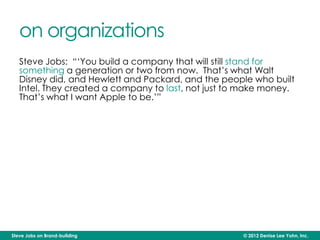 DLYohn Steve Jobs on Brand-building