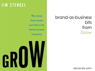 brand-as-business
              bits
            from
           Grow




         denise lee yohn
 