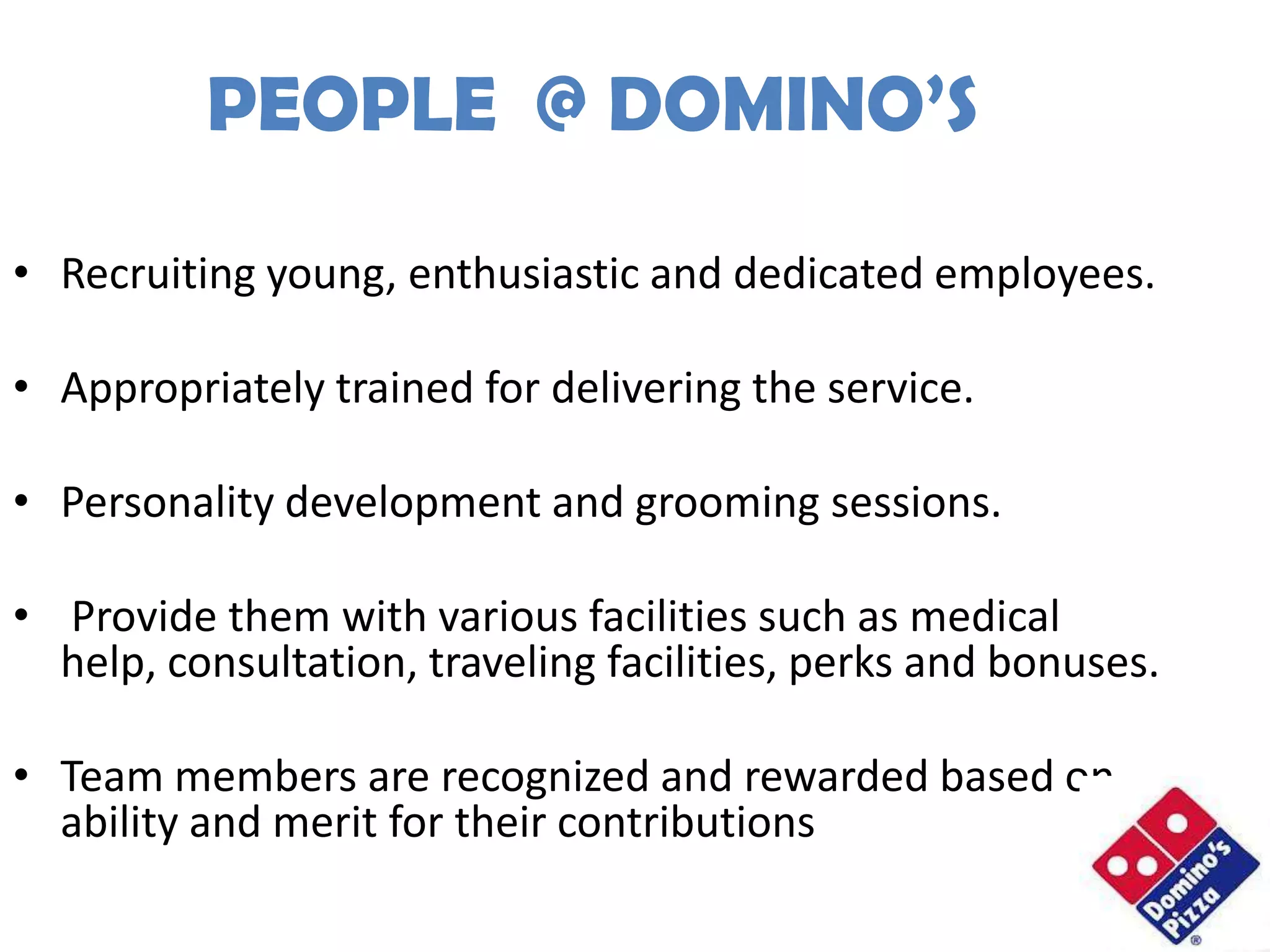 service marketing used by domino's pizza | PPT