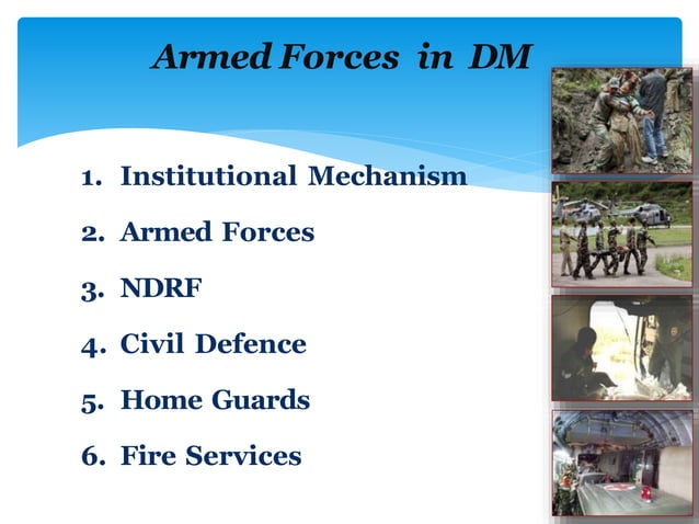 Role Of Armed Foreces In Disaster Management